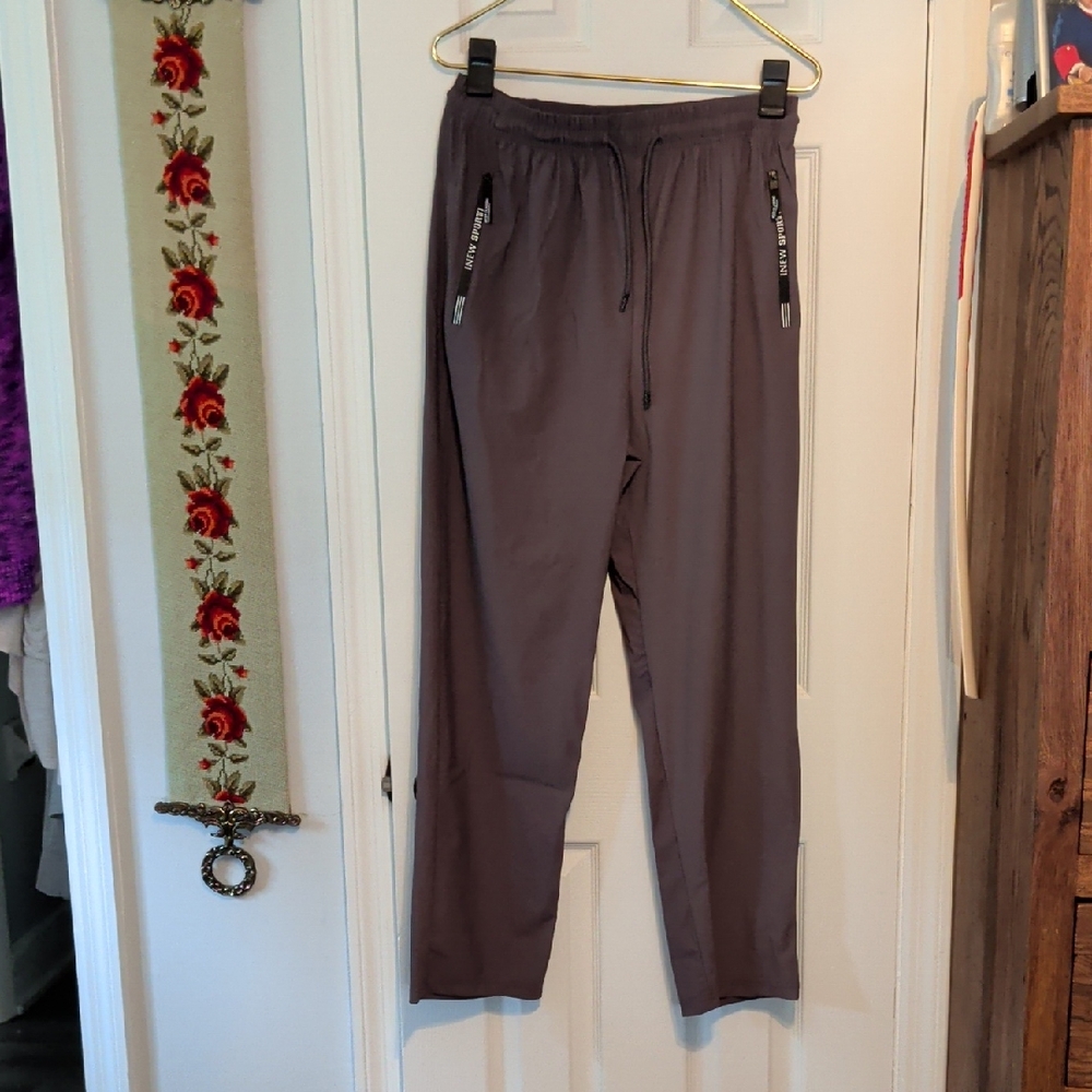 Men's Casual Gray Drawstring Joggers Sz XL